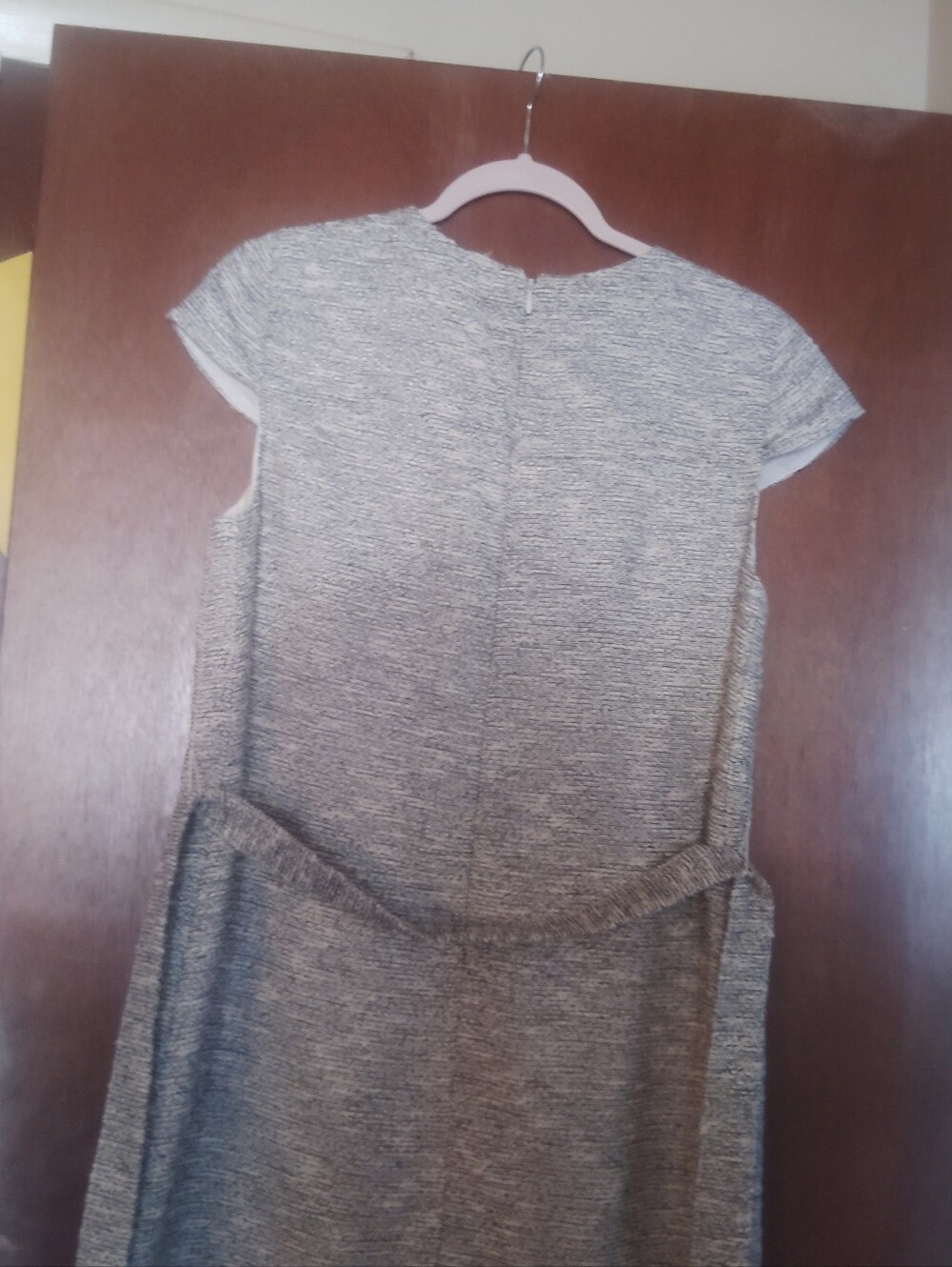 J.CREW Grey Cap Sleeve Tweed Dress - Size 8 - Picture 10 of 11